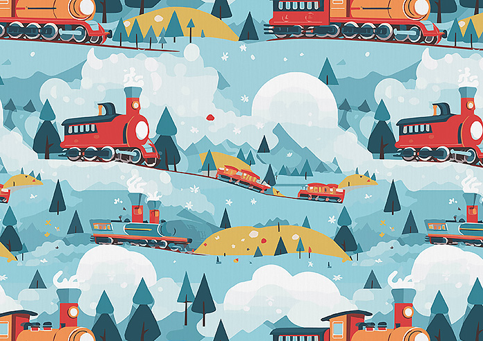 All Aboard, Multi - Twist&Fit Roman Blind - Image 7